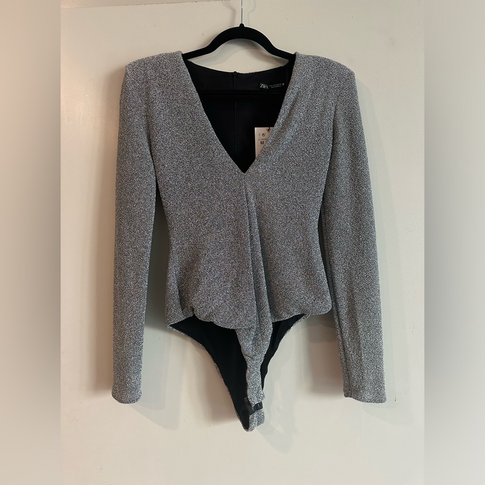 NWT Zara Shimmer Bodysuit